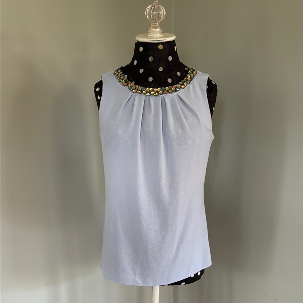 Elegant Blue Sleeveless Top